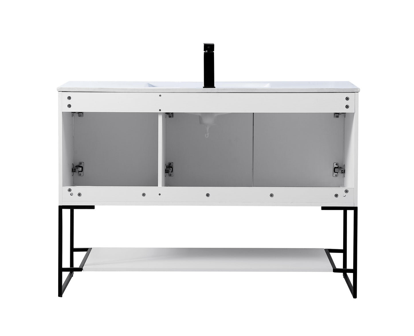 48 inch Single Bathroom Vanity in White - BC3404833WH