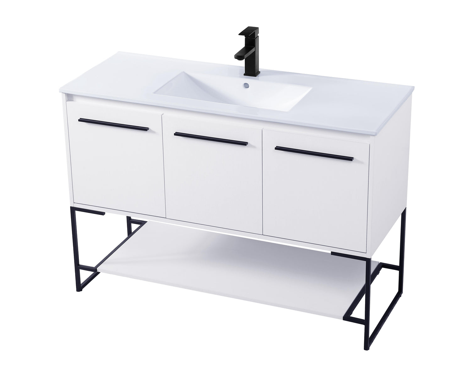 48 inch Single Bathroom Vanity in White - BC3404833WH