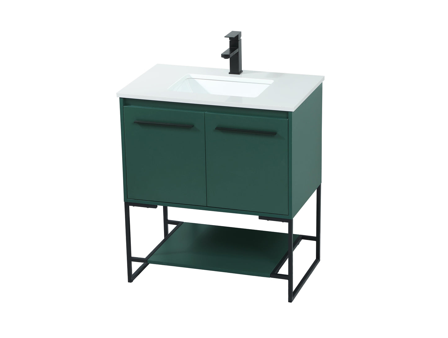 30 inch Single Bathroom Vanity in Green - BC3503034GN