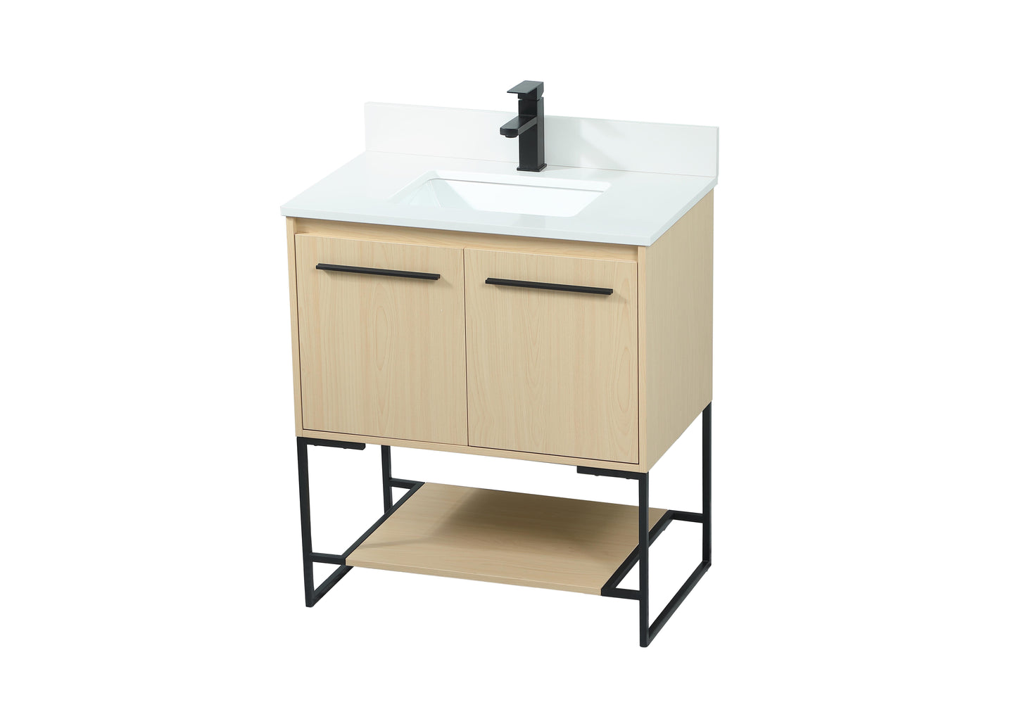 30 inch Single Bathroom Vanity in Maple with backsplash - BC3503034MP-BS