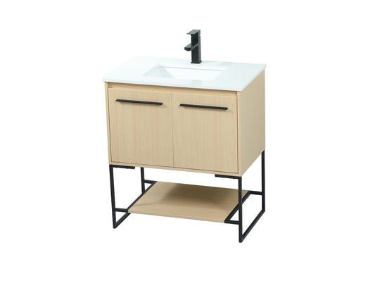 30 inch Single Bathroom Vanity in Maple - BC3503034MP