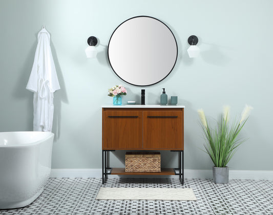 36 inch Single Bathroom Vanity in Teak - BC3503634TK