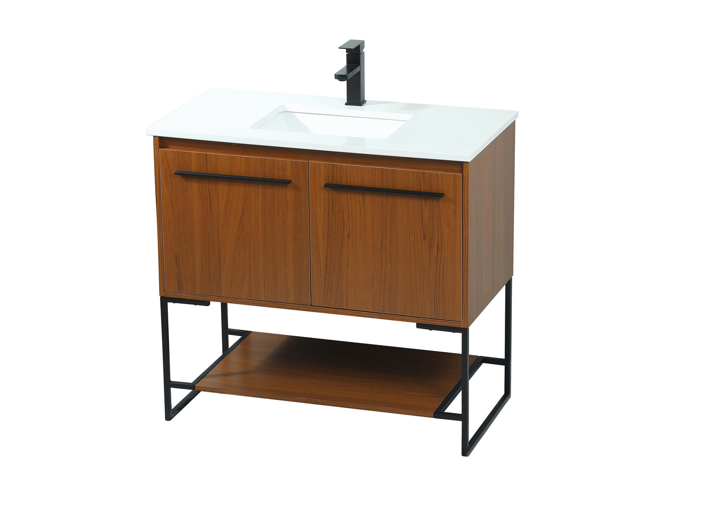 36 inch Single Bathroom Vanity in Teak - BC3503634TK