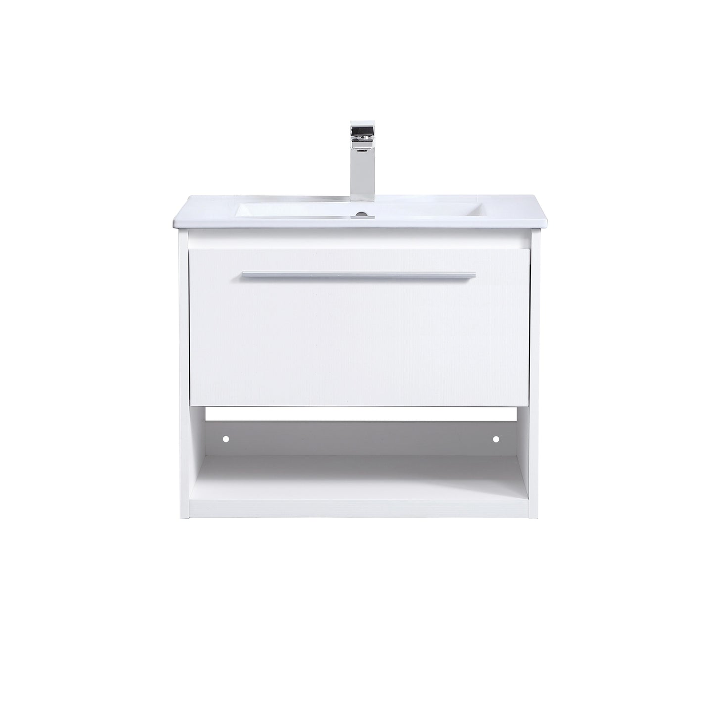 24 inch Single Bathroom Floating Vanity in White - BC3602420WH