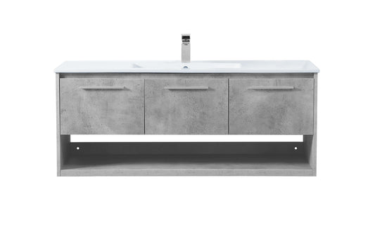 48 inch Single Bathroom Floating Vanity in Concrete Grey - BC3604820CG