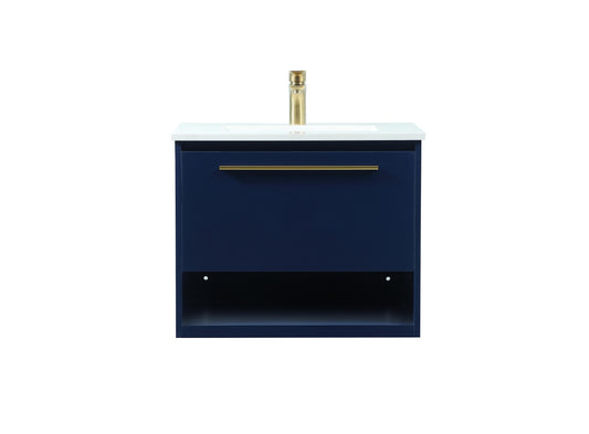 24 inch Single Bathroom Vanity in Blue - BC3702420BL