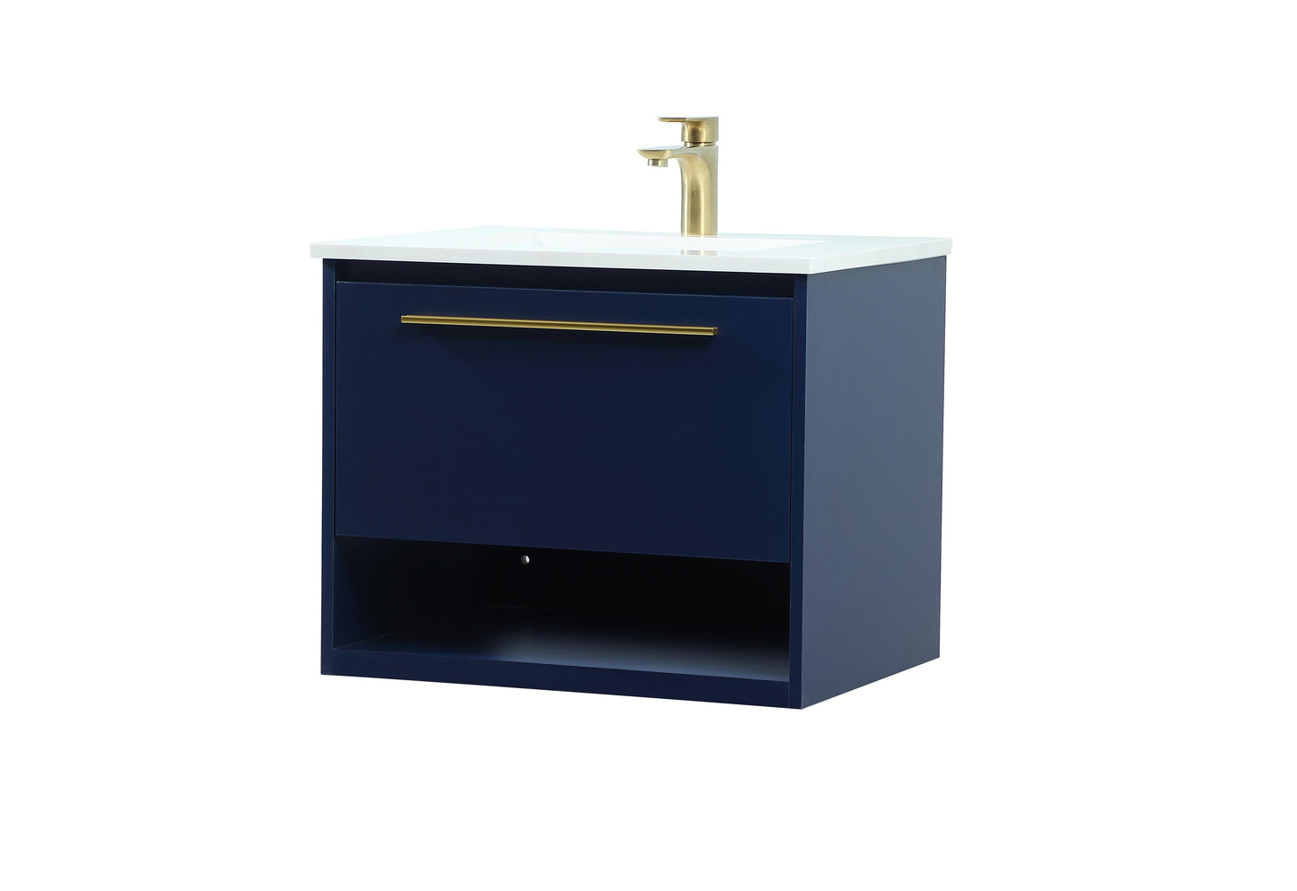 24 inch Single Bathroom Vanity in Blue - BC3702420BL