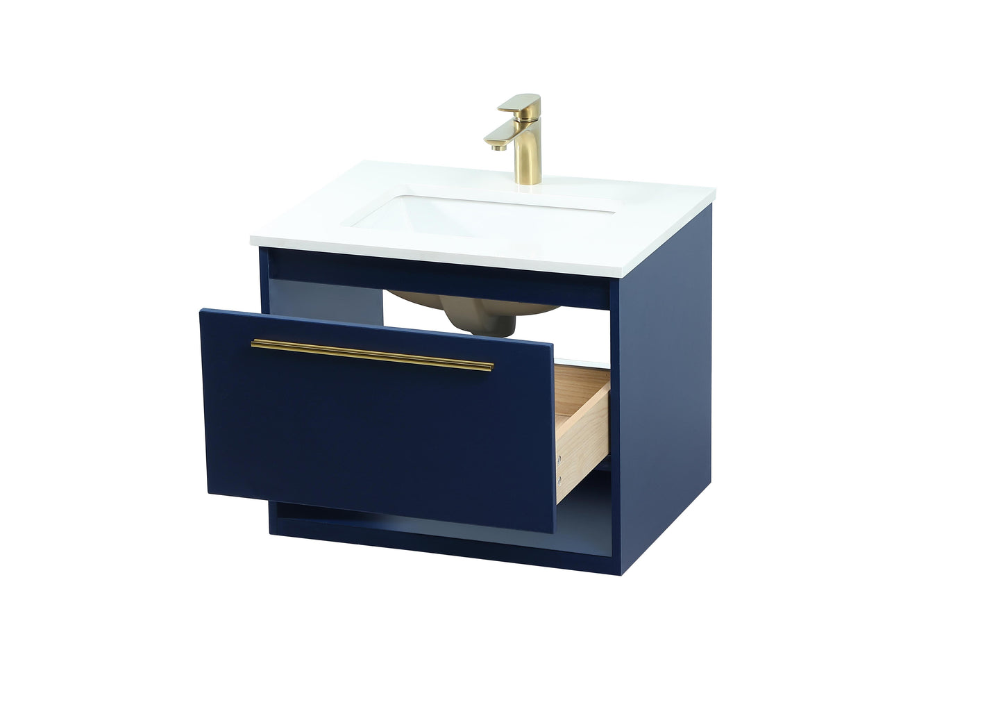 24 inch Single Bathroom Vanity in Blue - BC3702420BL