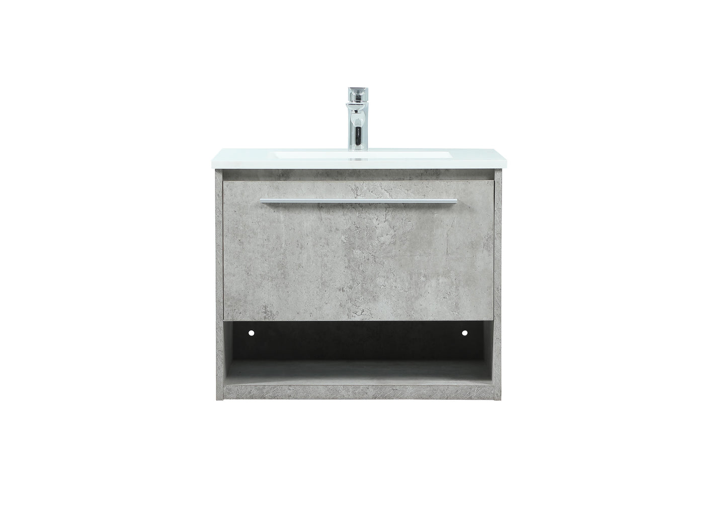 24 inch Single Bathroom Vanity in Concrete Grey - BC3702420CG