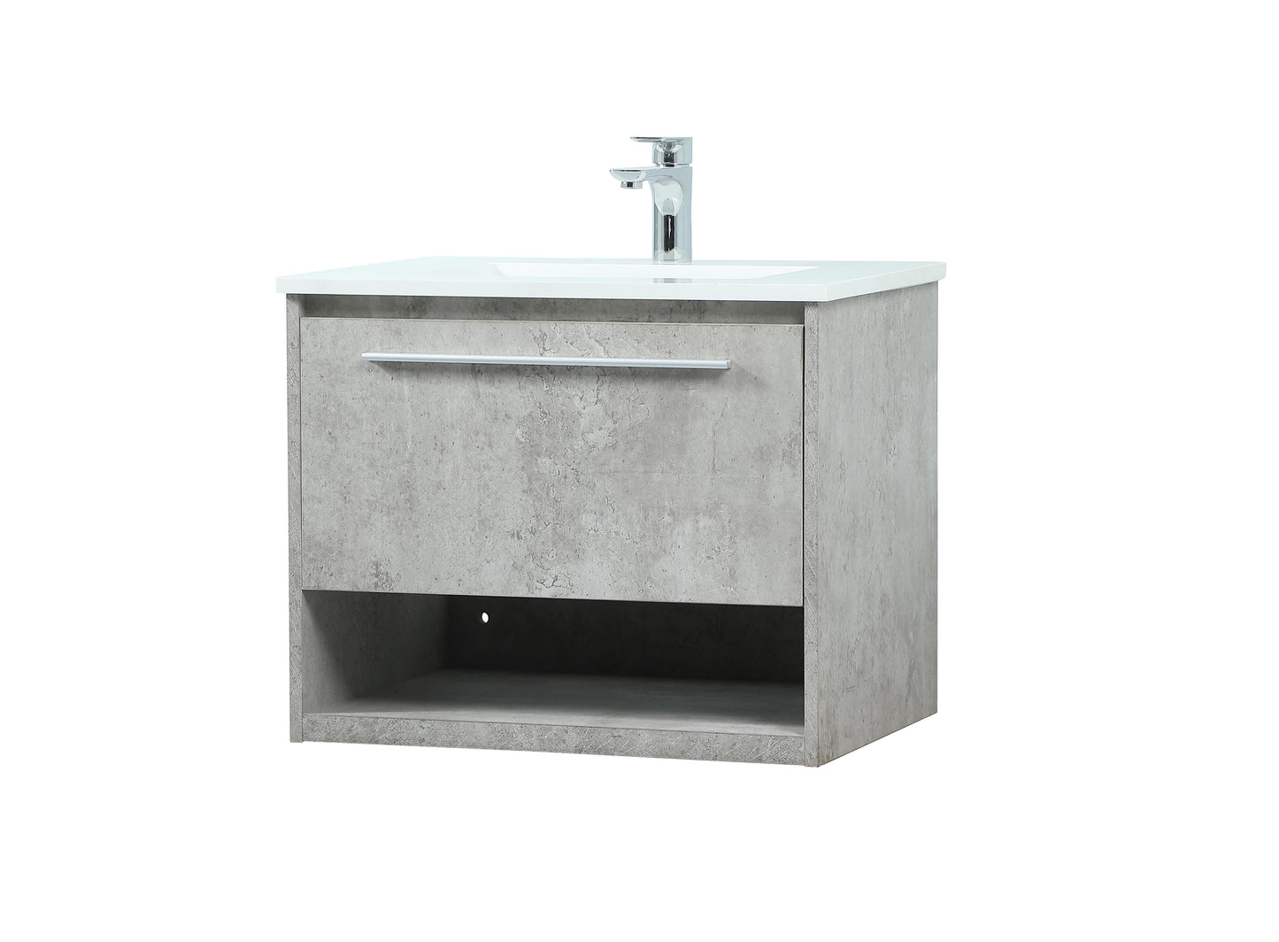 24 inch Single Bathroom Vanity in Concrete Grey - BC3702420CG