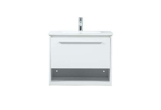 24 inch Single Bathroom Vanity in White - BC3702420WH