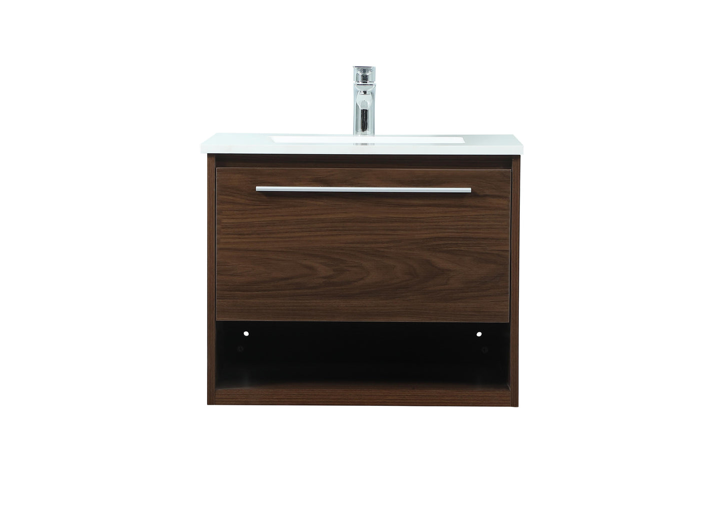 24 inch Single Bathroom Vanity in Walnut - BC3702420WT