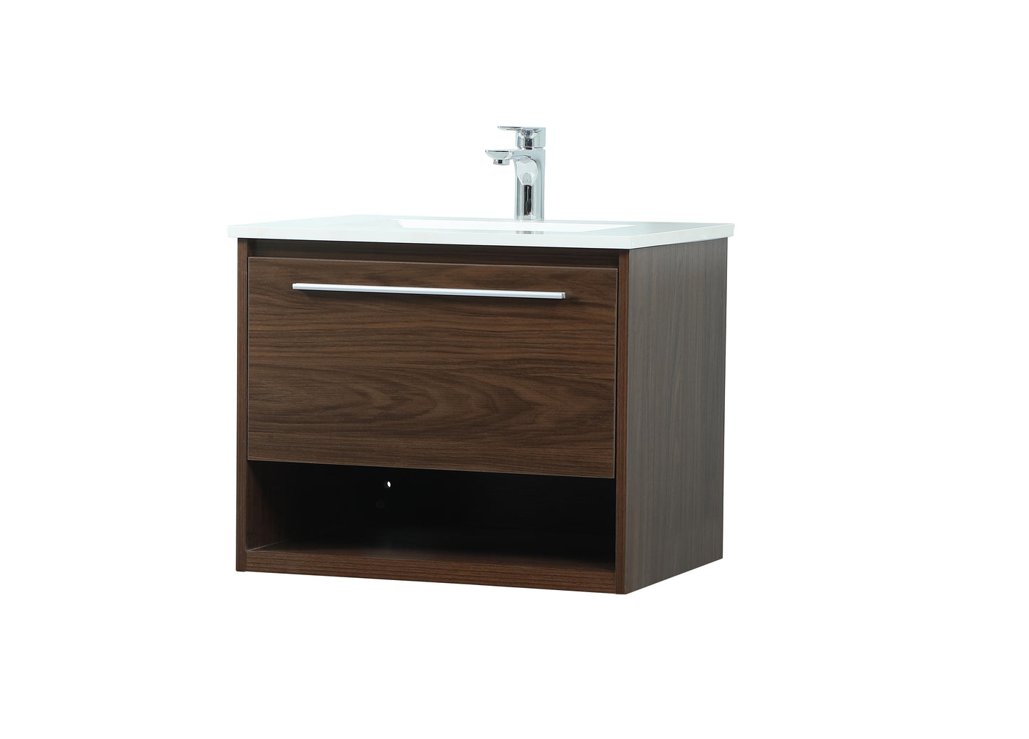 24 inch Single Bathroom Vanity in Walnut - BC3702420WT