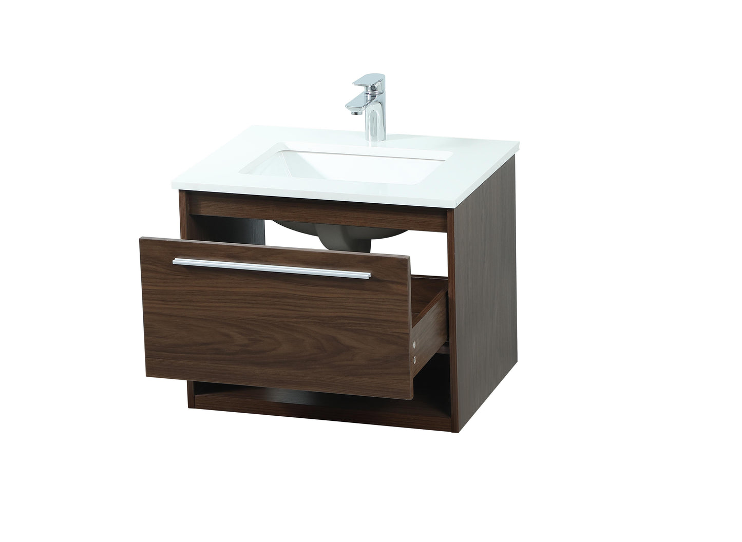 24 inch Single Bathroom Vanity in Walnut - BC3702420WT