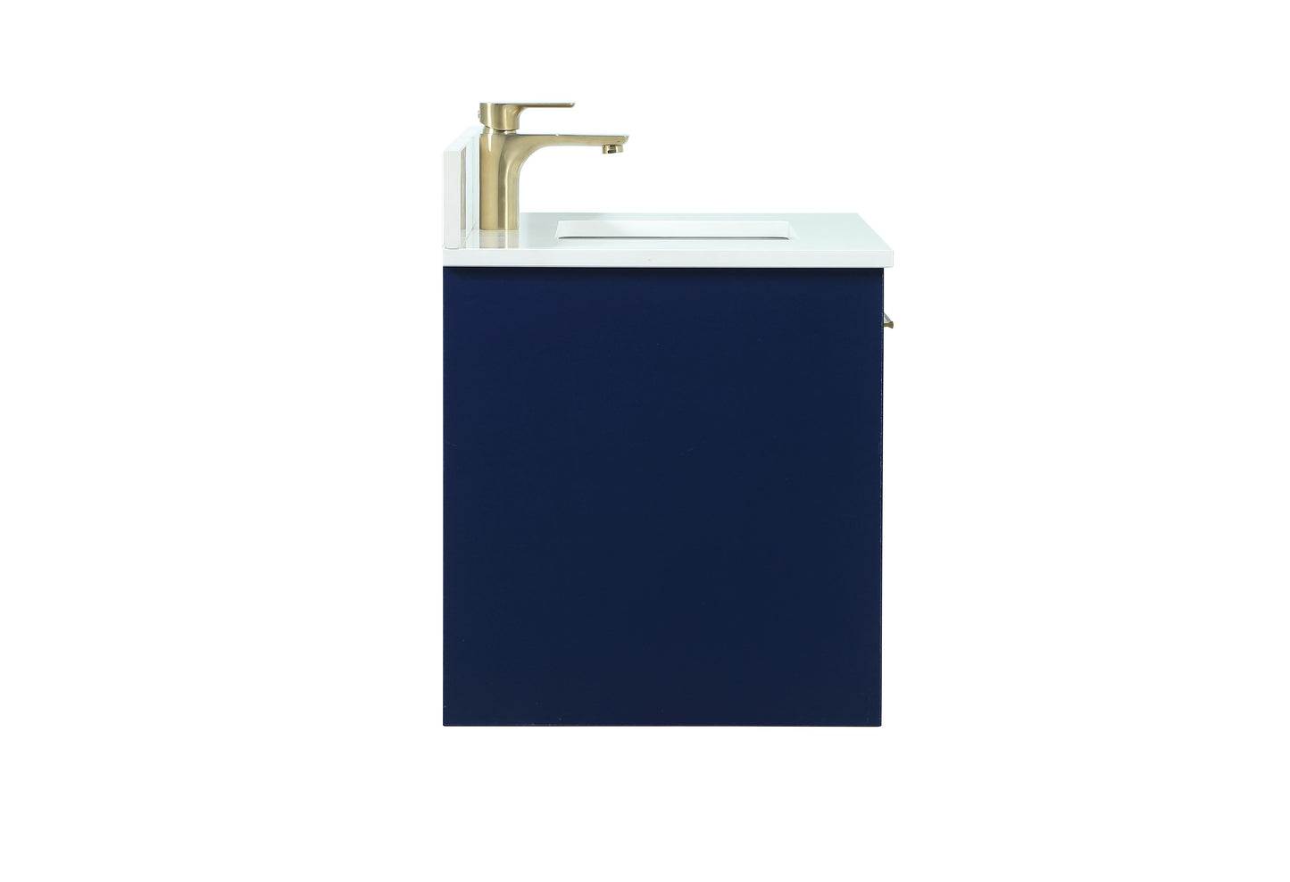 30 inch Single Bathroom Vanity in Blue with backsplash - BC3703020BL-BS