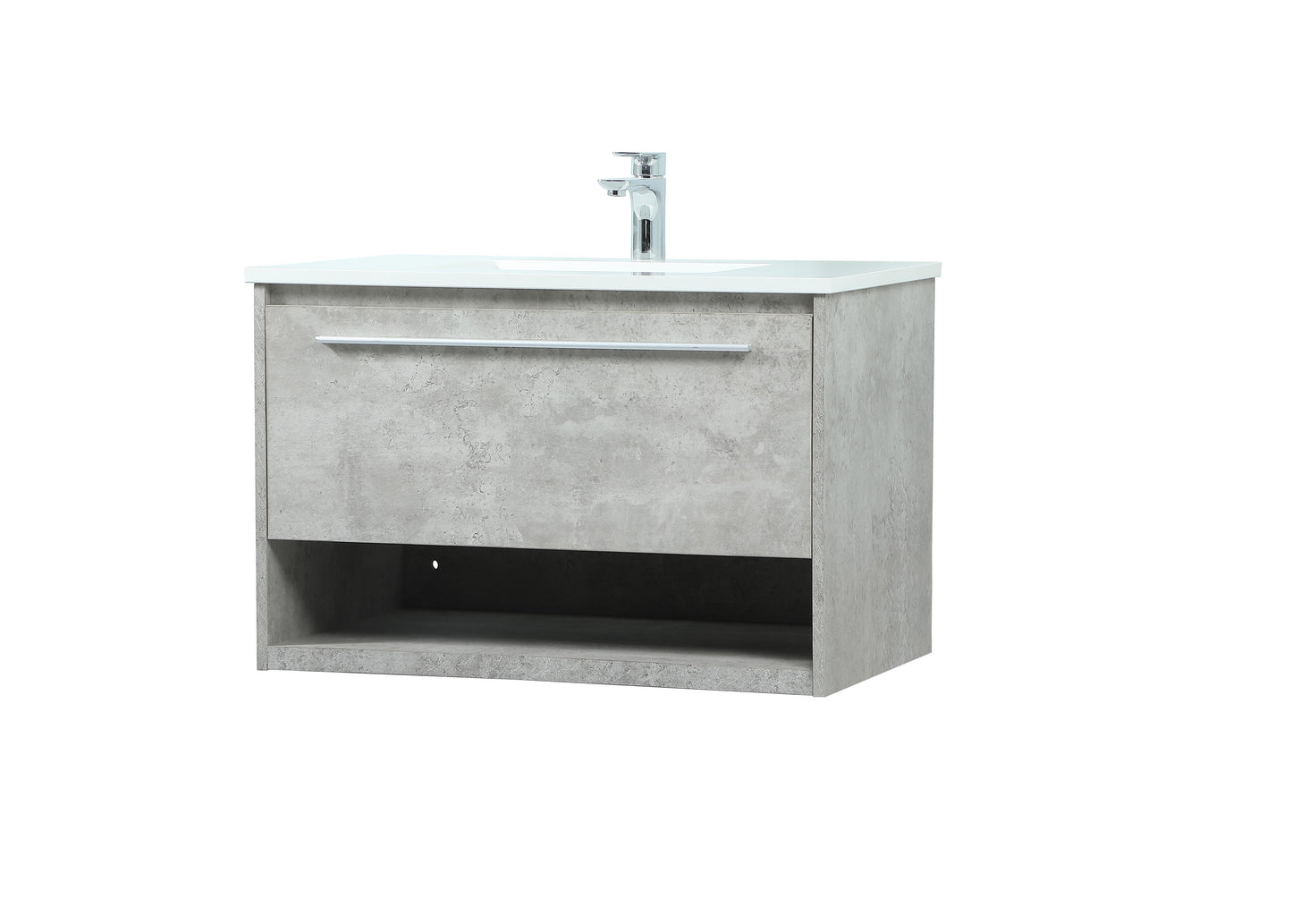 30 inch Single Bathroom Vanity in Concrete Grey - BC3703020CG