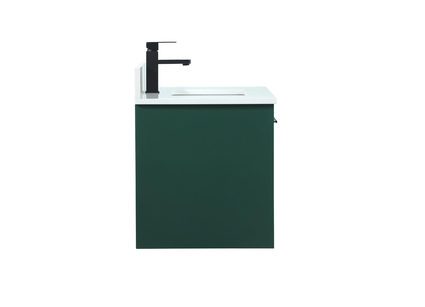 30 inch Single Bathroom Vanity in Green with backsplash - BC3703020GN-BS