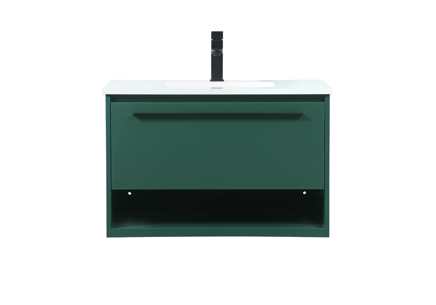 30 inch Single Bathroom Vanity in Green - BC3703020GN