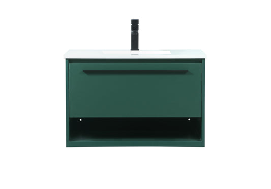 30 inch Single Bathroom Vanity in Green - BC3703020GN