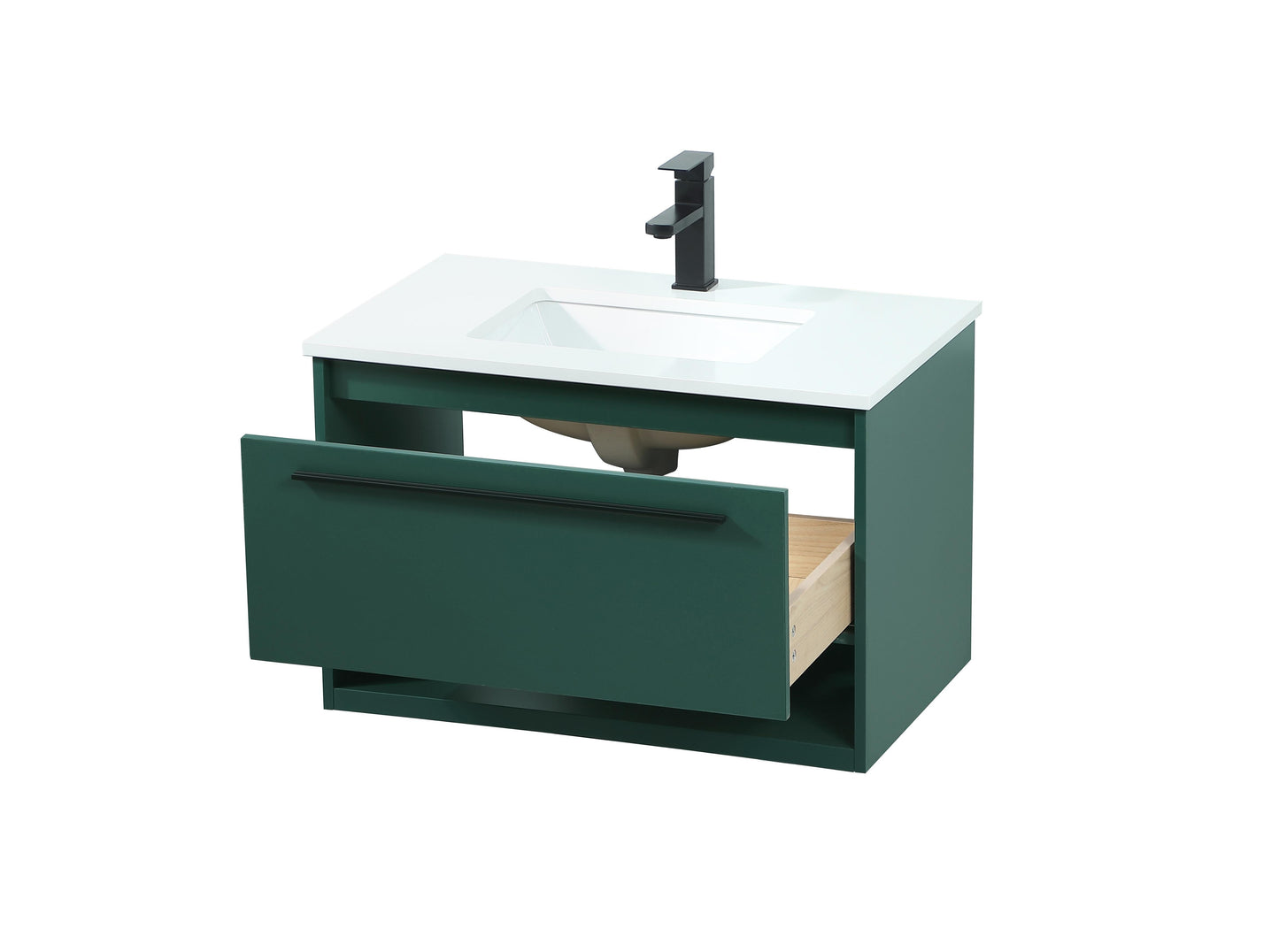 30 inch Single Bathroom Vanity in Green - BC3703020GN