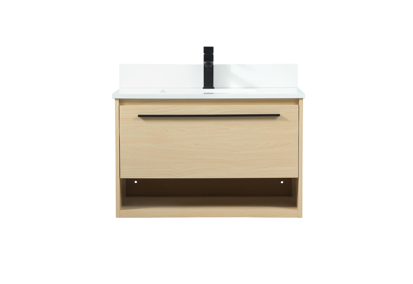 30 inch Single Bathroom Vanity in Maple with backsplash - BC3703020MP-BS