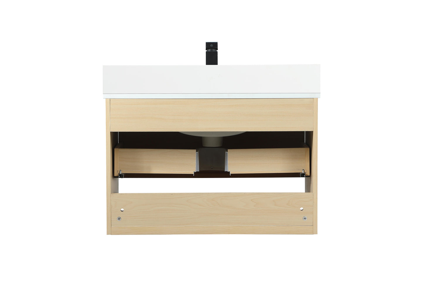 30 inch Single Bathroom Vanity in Maple with backsplash - BC3703020MP-BS