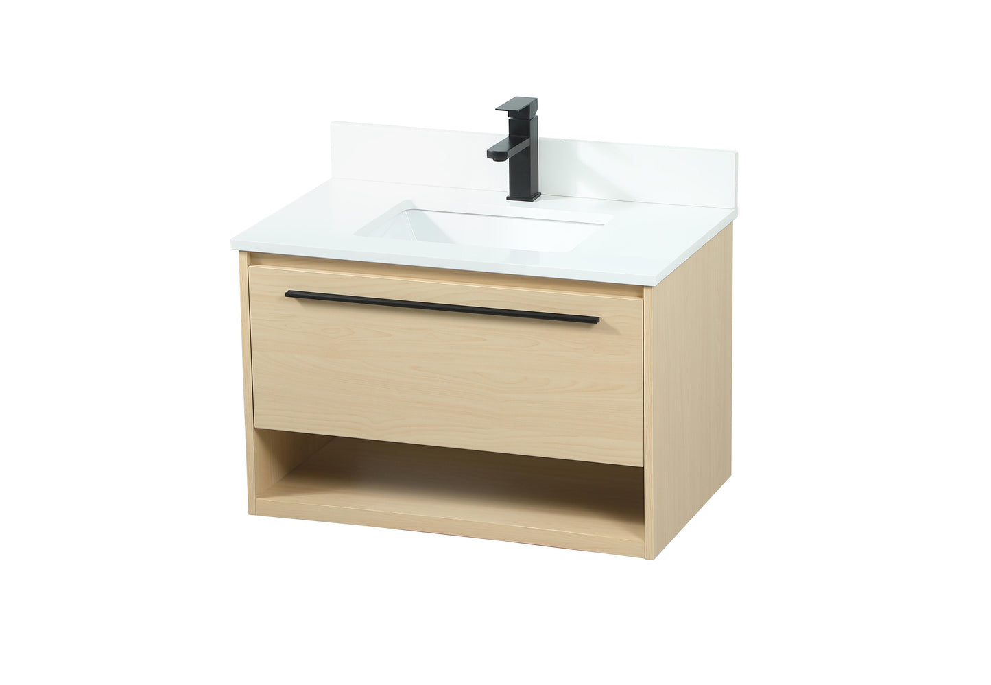 30 inch Single Bathroom Vanity in Maple with backsplash - BC3703020MP-BS