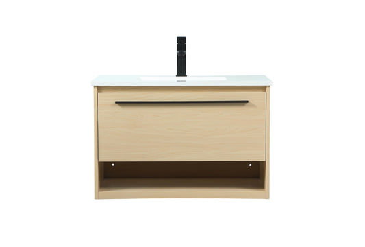 30 inch Single Bathroom Vanity in Maple - BC3703020MP