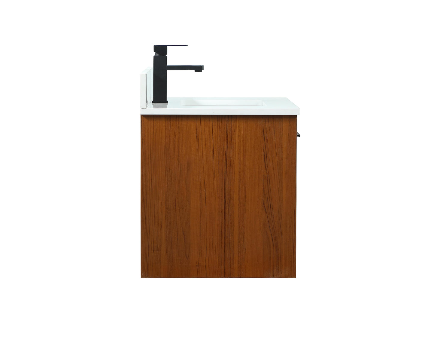 30 inch Single Bathroom Vanity in Teak with backsplash - BC3703020TK-BS