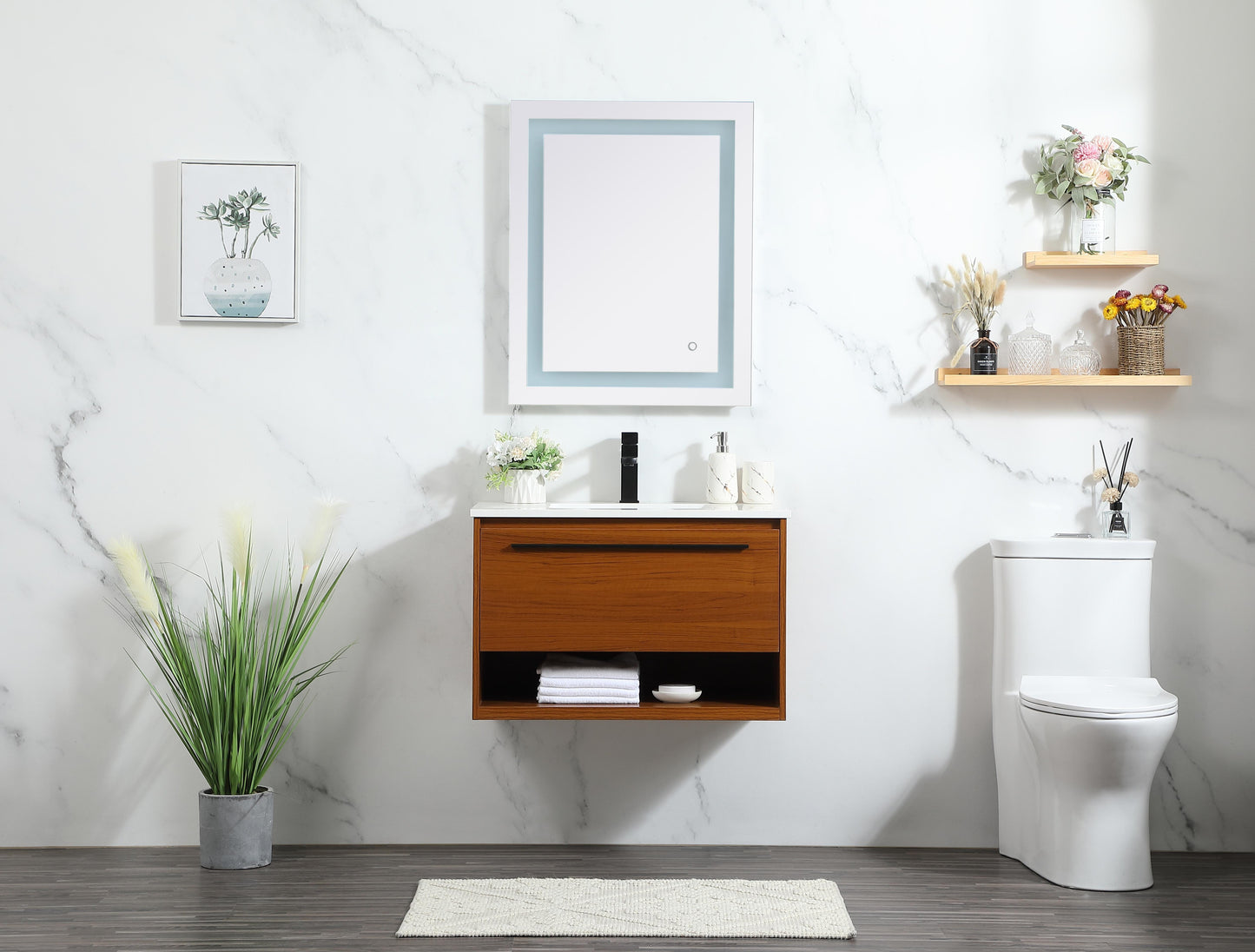 30 inch Single Bathroom Vanity in Teak - BC3703020TK