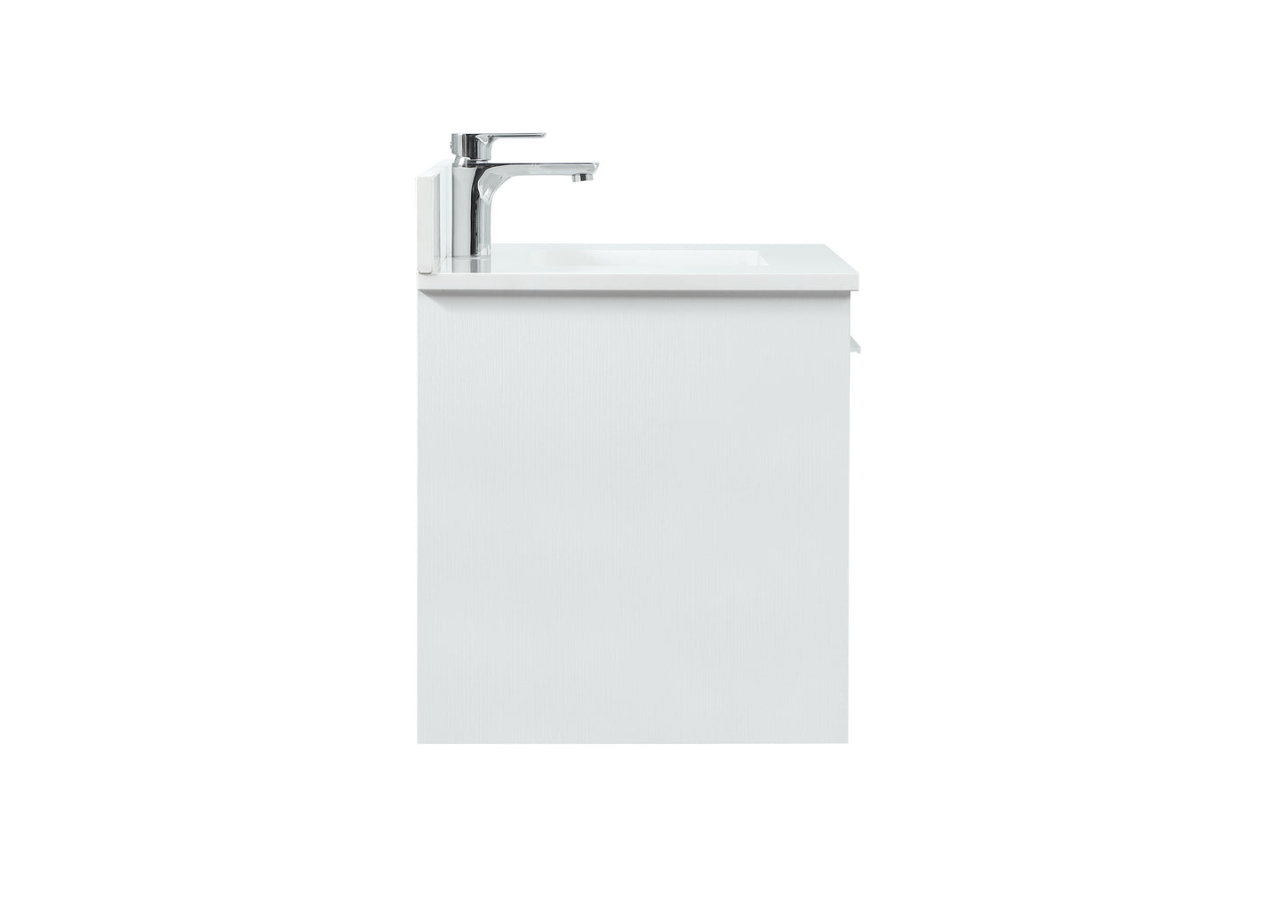 30 inch Single Bathroom Vanity in White with backsplash - BC3703020WH-BS