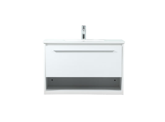 30 inch Single Bathroom Vanity in White - BC3703020WH