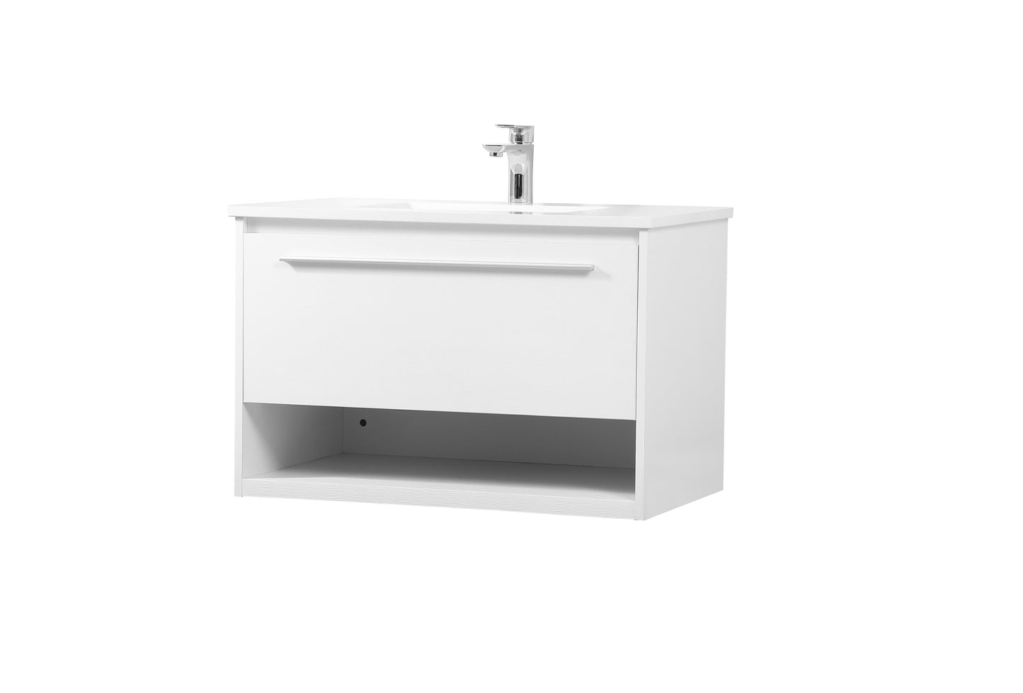 30 inch Single Bathroom Vanity in White - BC3703020WH