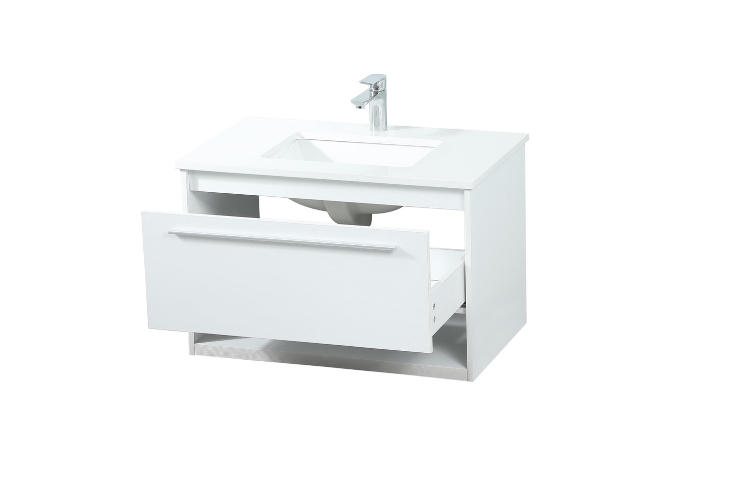 30 inch Single Bathroom Vanity in White - BC3703020WH