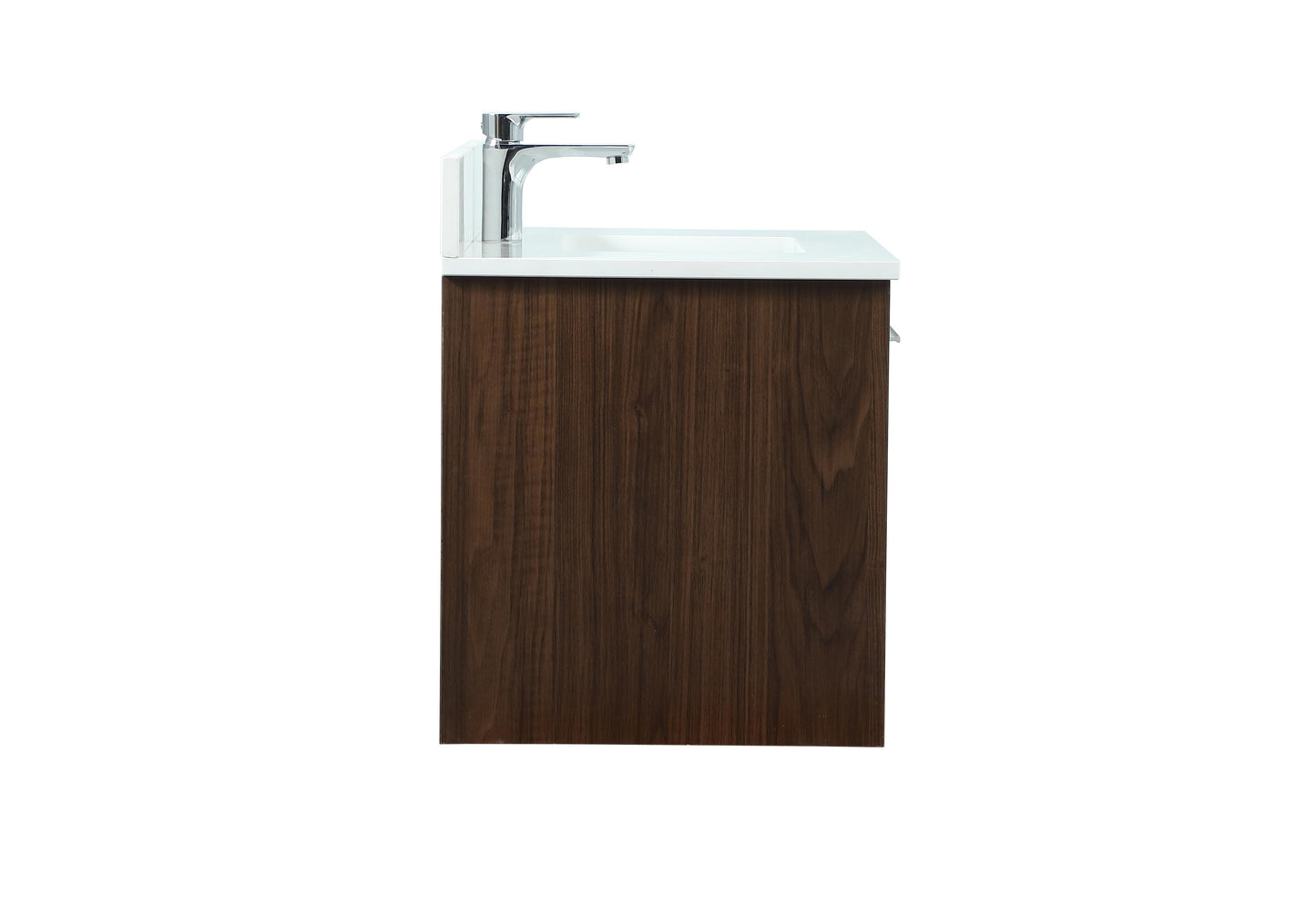 30 inch Single Bathroom Vanity in Walnut with backsplash - BC3703020WT-BS