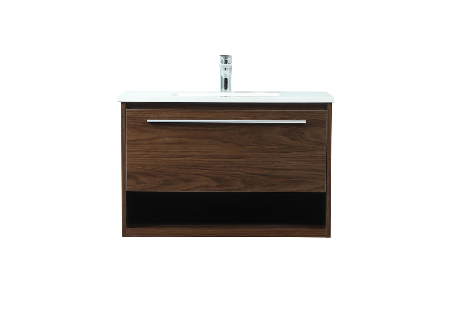 30 inch Single Bathroom Vanity in Walnut - BC3703020WT