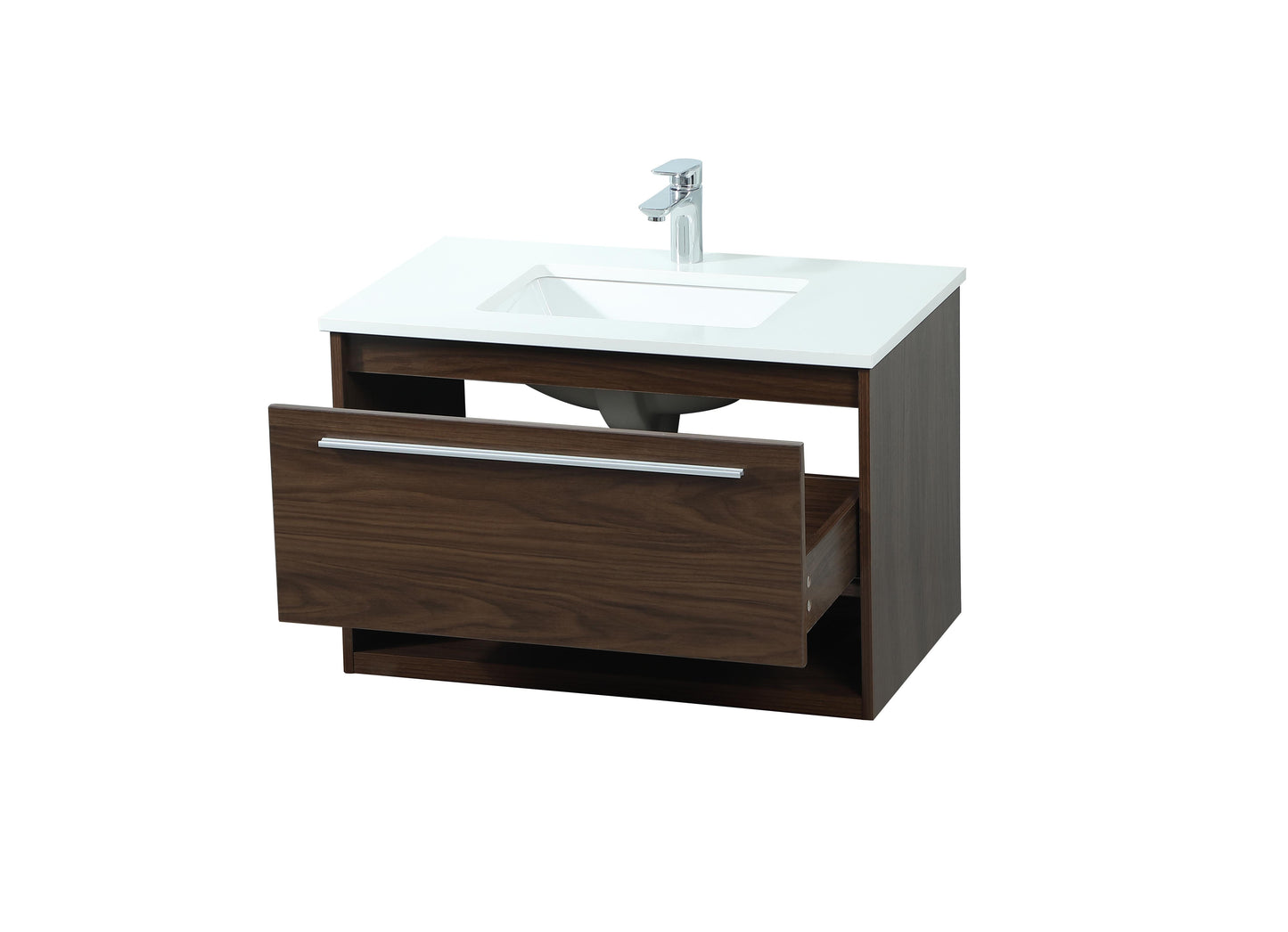 30 inch Single Bathroom Vanity in Walnut - BC3703020WT