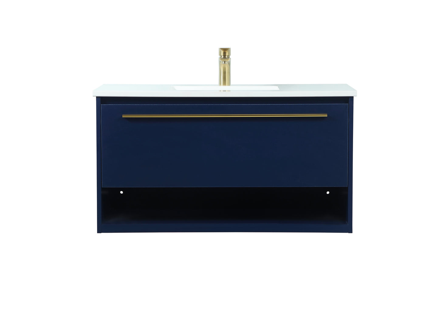 36 inch Single Bathroom Vanity in Blue - BC3703620BL