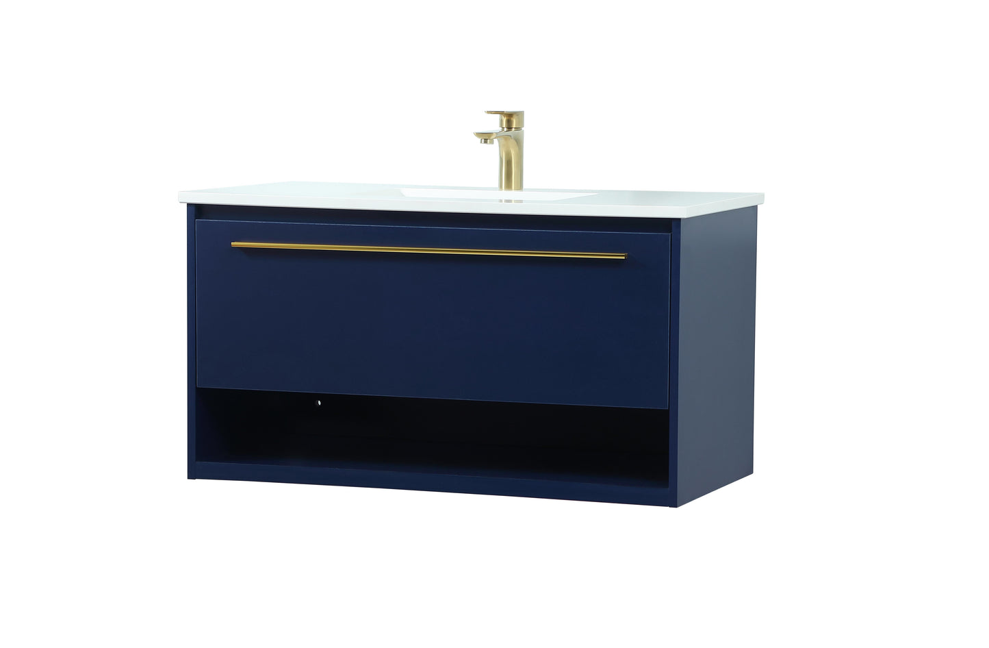 36 inch Single Bathroom Vanity in Blue - BC3703620BL