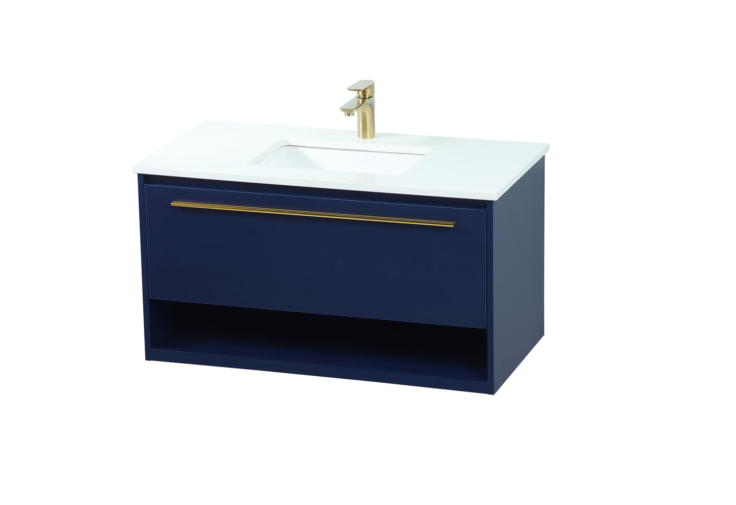 36 inch Single Bathroom Vanity in Blue - BC3703620BL