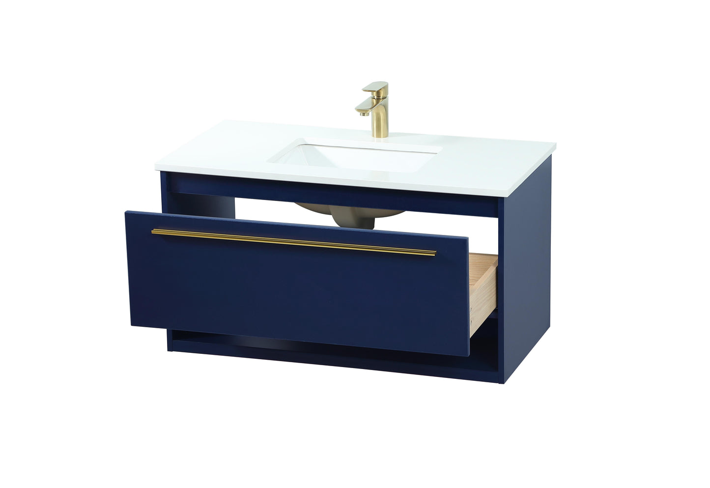 36 inch Single Bathroom Vanity in Blue - BC3703620BL