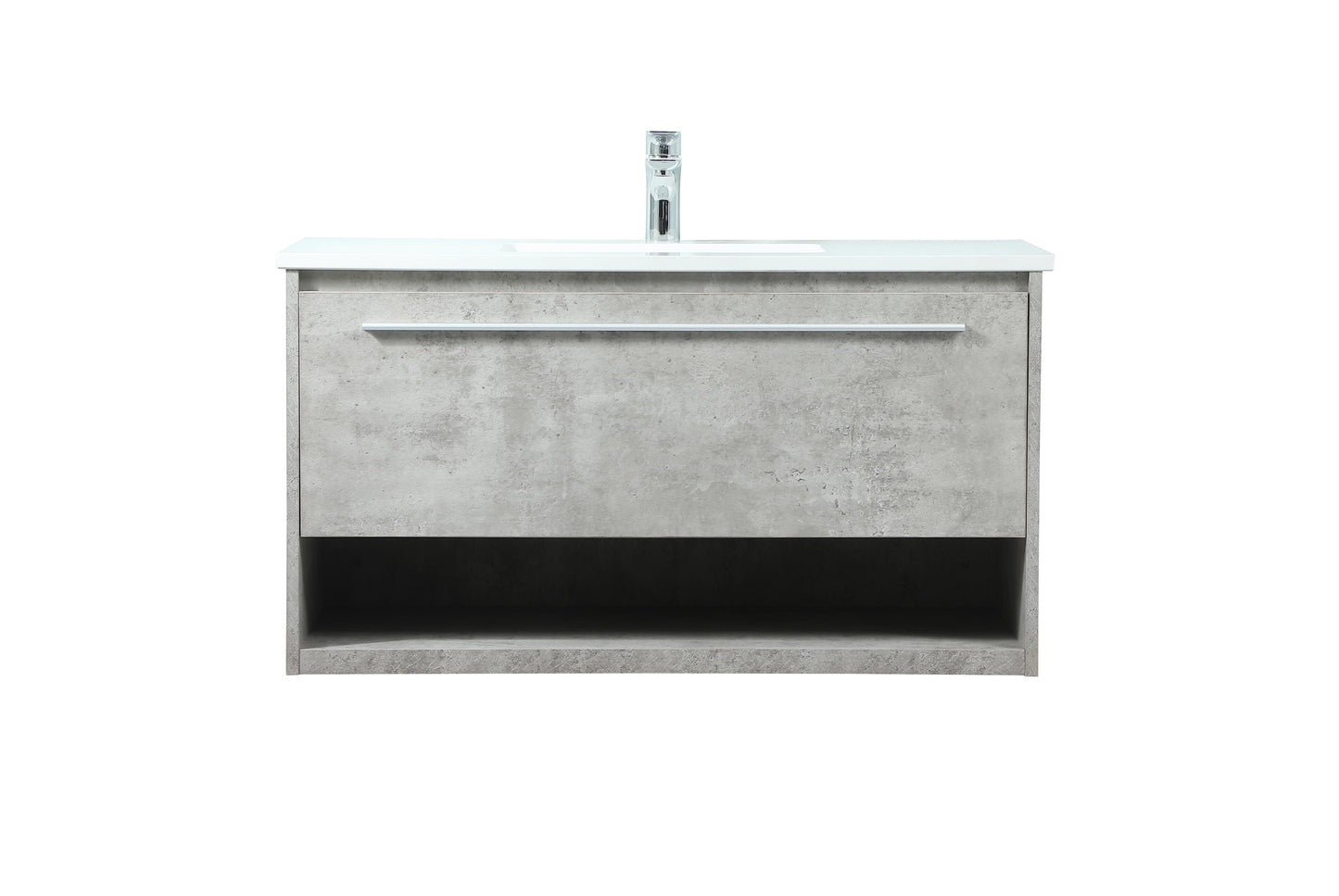 36 inch Single Bathroom Vanity in Concrete Grey - BC3703620CG