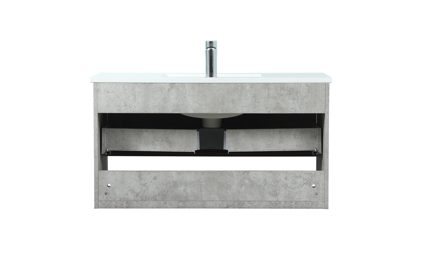 36 inch Single Bathroom Vanity in Concrete Grey - BC3703620CG