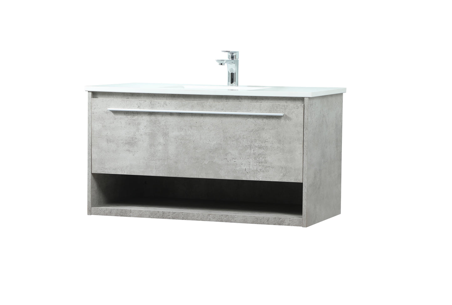 36 inch Single Bathroom Vanity in Concrete Grey - BC3703620CG