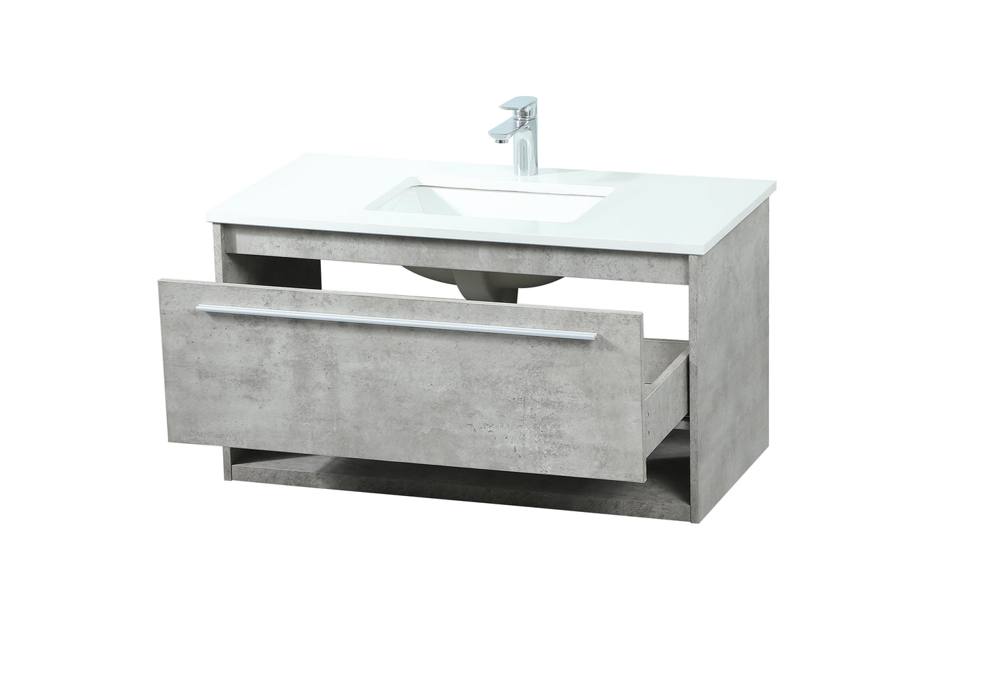 36 inch Single Bathroom Vanity in Concrete Grey - BC3703620CG