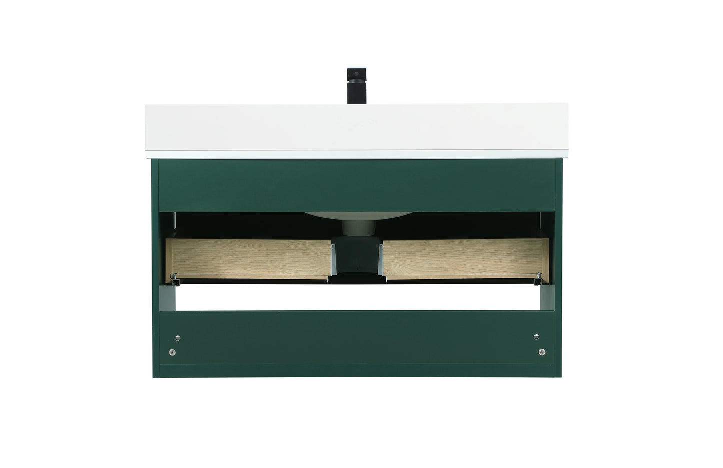 36 inch Single Bathroom Vanity in Green with backsplash - BC3703620GN-BS