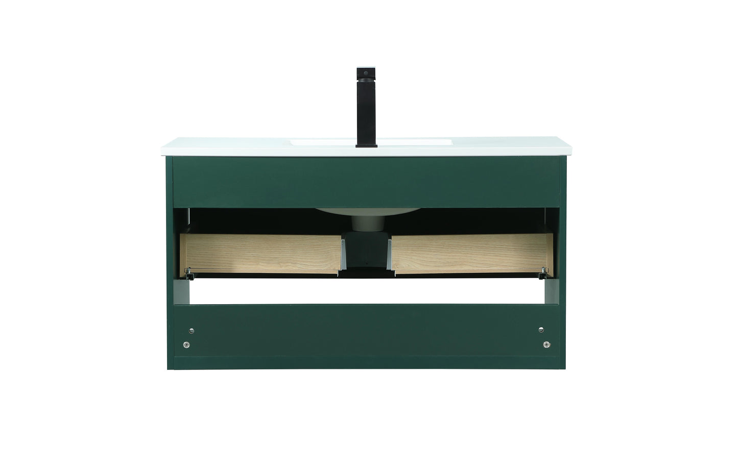 36 inch Single Bathroom Vanity in Green - BC3703620GN