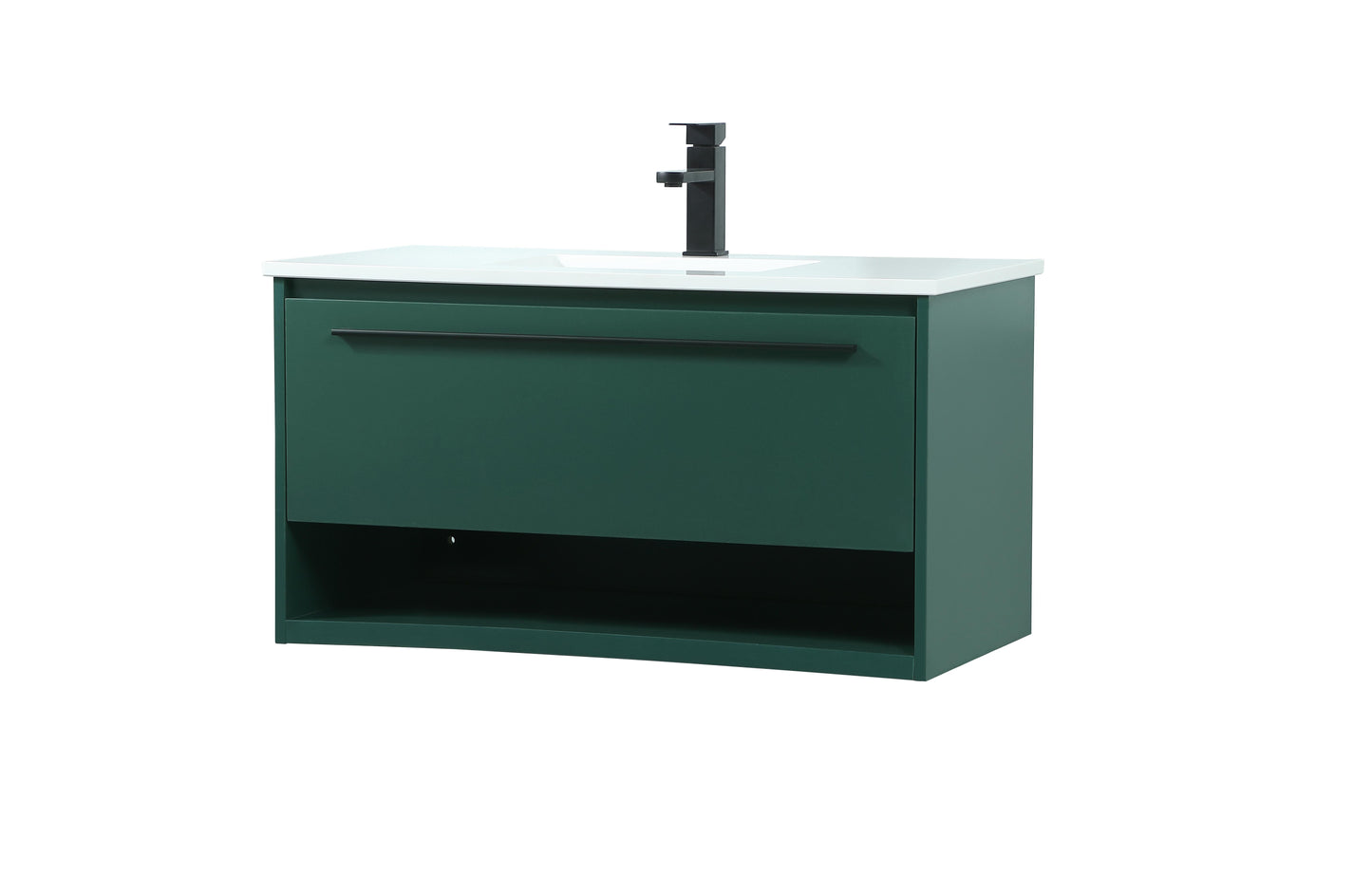 36 inch Single Bathroom Vanity in Green - BC3703620GN