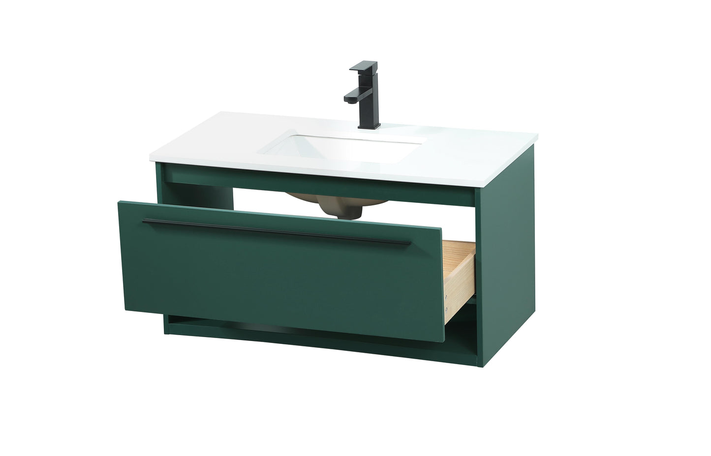 36 inch Single Bathroom Vanity in Green - BC3703620GN