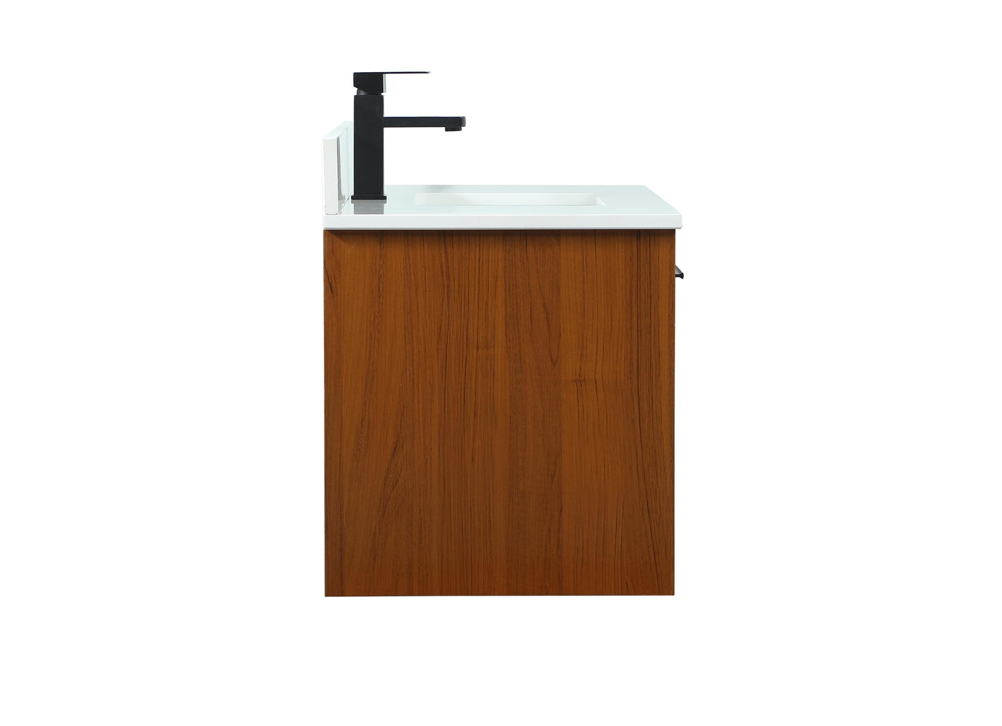 36 inch Single Bathroom Vanity in Teak with backsplash - BC3703620TK-BS